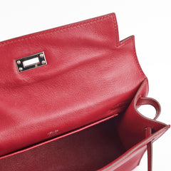 Hermes Kelly Pochette Swift Burgundy - O Square