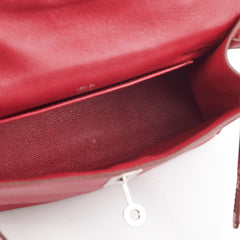 Hermes Kelly Pochette Swift Burgundy - O Square