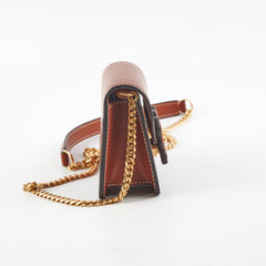 Celine Card Holder On Chain Brown