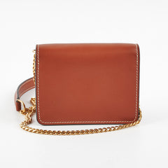 Celine Card Holder On Chain Brown