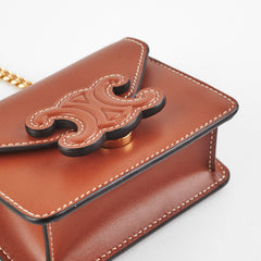 Celine Card Holder On Chain Brown