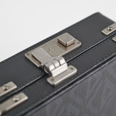 Christian Dior Mini Lock Canvas Crossbody Bag Black/Blue