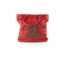 Chanel Cabaret Chain Fringe Lambskin Bag Red