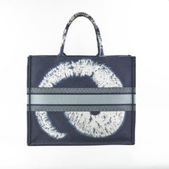 Christian Dior Book Tote Large Blue Tie Dye