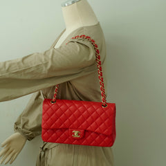 Chanel Medium Classic Flap Red Lambskin