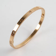 Cartier Love Bracelet Rose Gold Diamonds Small Model Size 16