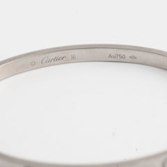 Cartier Love Bracelet White Gold Small Model Size 16