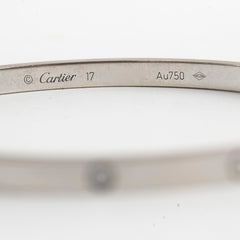 Cartier Love Bracelet 6 diamond White Gold Small Model