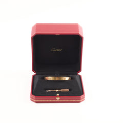 Cartier Love Bracelet Size 17 Pink Gold