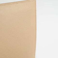 Saint Laurent Beige Clutch Grained Calfskin