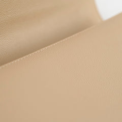 Saint Laurent Beige Clutch Grained Calfskin