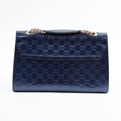 Gucci Patent Guccissima Emily Medium Blue