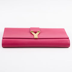 Saint Laurent Y Pink Large Clutch