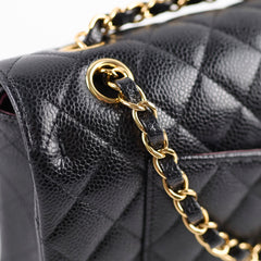 Chanel Medium/Large Classic Double Flap Caviar Black 2021