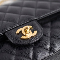 Chanel Medium/Large Classic Double Flap Caviar Black 2021