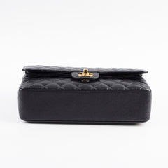 Chanel Medium/Large Classic Double Flap Caviar Black 2021