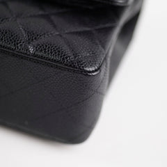 Chanel Medium/Large Classic Double Flap Caviar Black 2021