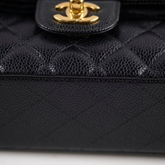 Chanel Medium/Large Classic Double Flap Caviar Black 2021