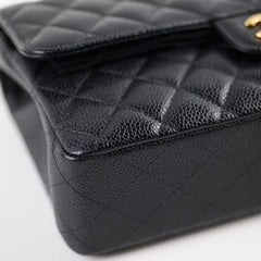 Chanel Medium/Large Classic Double Flap Caviar Black 2021