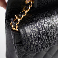 Chanel Medium/Large Classic Double Flap Caviar Black 2021