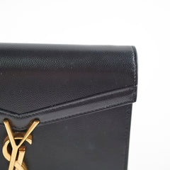 Saint Laurent Cassandra Wallet on Chain WOC Black