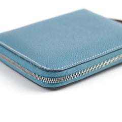 Hermes Silk'In Compact Wallet Bleu Jean 2024