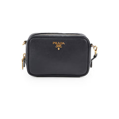 Prada Mini Saffiano Camera Bag Black