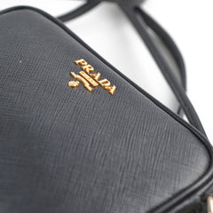 Prada Mini Saffiano Camera Bag Black