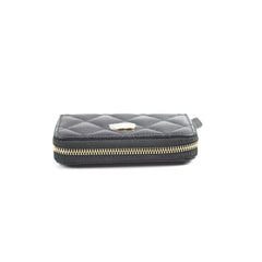 Chanel Caviar Zipper Card Holder Black