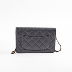 Chanel Caviar Wallet On Chain WOC Black Microchipped