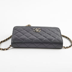 Chanel Caviar Wallet On Chain WOC Black Microchipped