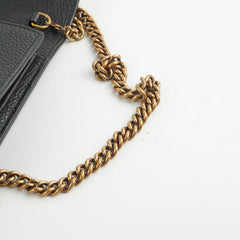 Gucci Marmont Black Leather Wallet On Chain WOC