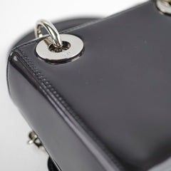 Christian Dior Mini Lady Dior Patent Black