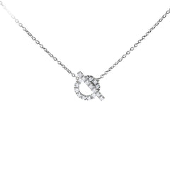 Hermes Finesse Necklace Pendant White Gold Diamonds