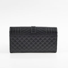 Saint Laurent Envelope Large Flap Wallet Black