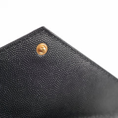 Saint Laurent Envelope Large Flap Wallet Black