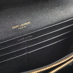 Saint Laurent Envelope Large Flap Wallet Black