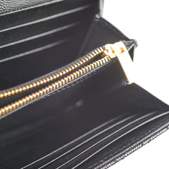 Saint Laurent Envelope Large Flap Wallet Black