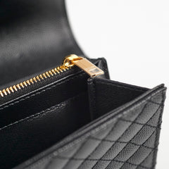 Saint Laurent Envelope Large Flap Wallet Black