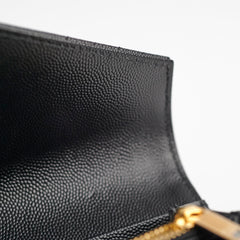 Saint Laurent Envelope Large Flap Wallet Black