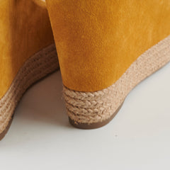 Prada Wedges Suede Yellow