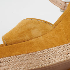 Prada Wedges Suede Yellow