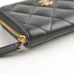 Chanel Classic Zipped Coin Purse Lambskin Black