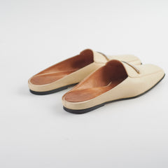 Fendi Cream Flat Mules Nappa Avorio 37.5