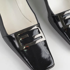 Fendi Black Patent Leather Heels 38