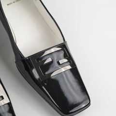 Fendi Black Patent Leather Heels 38