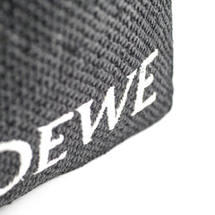 Loewe Medium Font Tote in Raffia Black