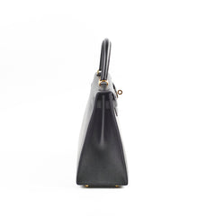 Hermes Kelly 28 Epsom Black C Stamp