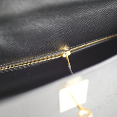 Hermes Kelly 28 Epsom Black C Stamp