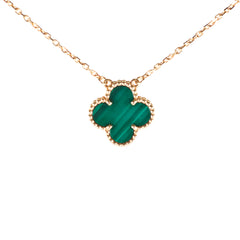 Van Cleef & Arpels VCA Vintage Alhanbra Malachite Pendant Necklace 2020